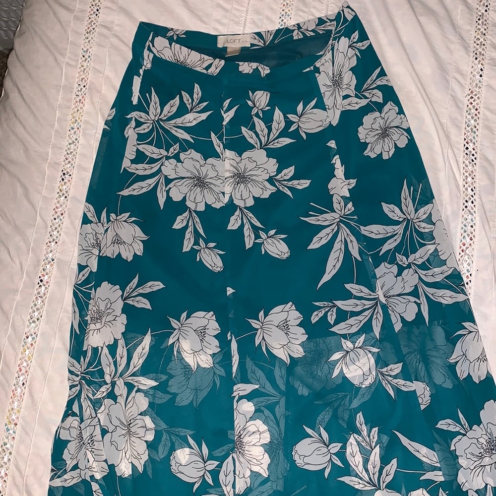 LOFT Long Floral Skirt!